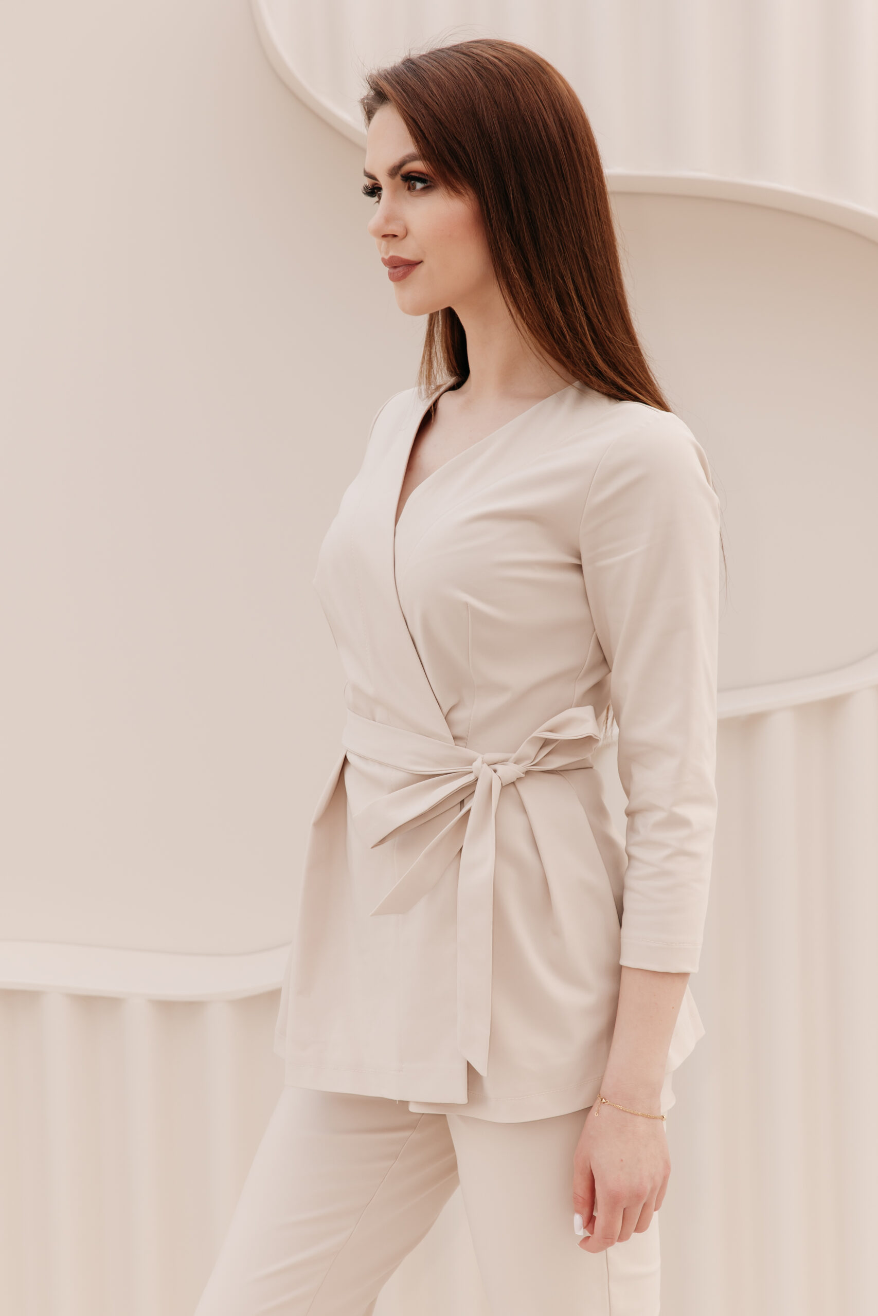 Uniform medyczny Sophia Beż XXS,S,M,L,XXL,XXXL - obrazek 3