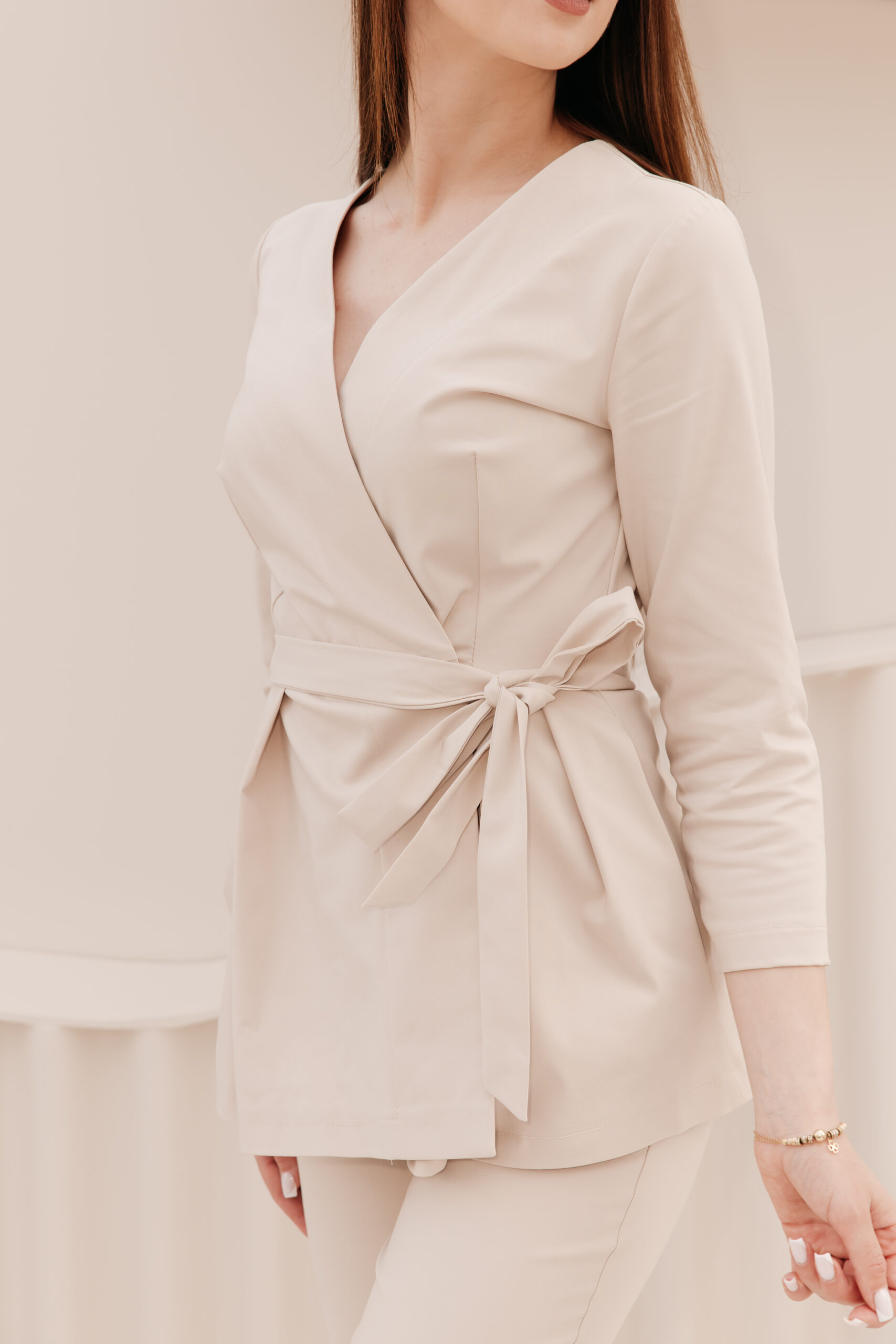 Uniform medyczny Sophia Beż XXS,S,M,L,XXL,XXXL - obrazek 6